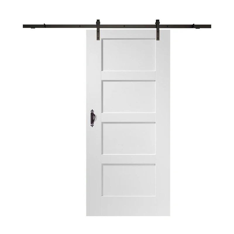 China simple interior wooden door home indoor frameless sliding barn door