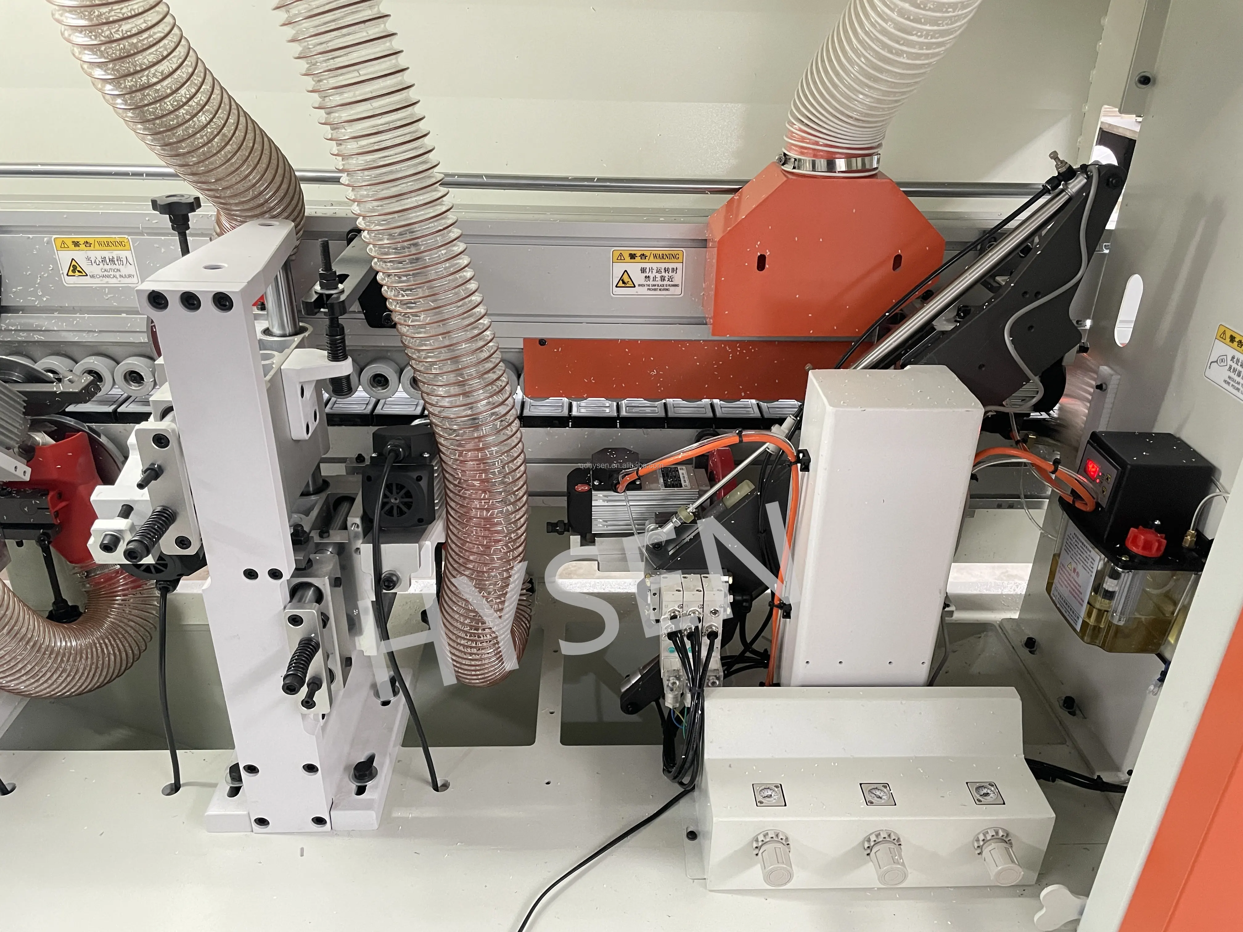 HYSEN woodworking pvc edge banding tape manufacturing machine funiture automatic edge banding machine