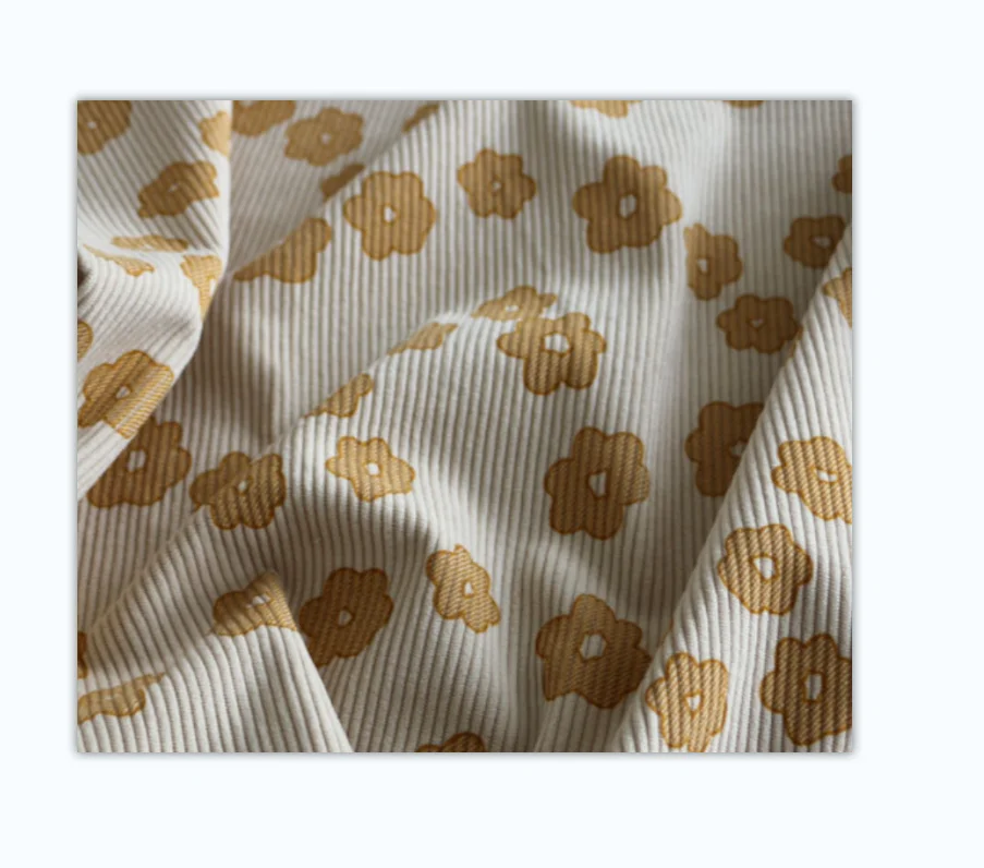 Yellow 8w 11w 14w 16w 21w 100% cotton corduroy fabric for pants