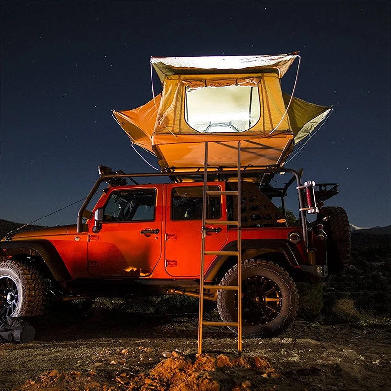 ENJOIN Overland Soft Rooftop Tent With Light Bar, 4x4 Roof Top Tent