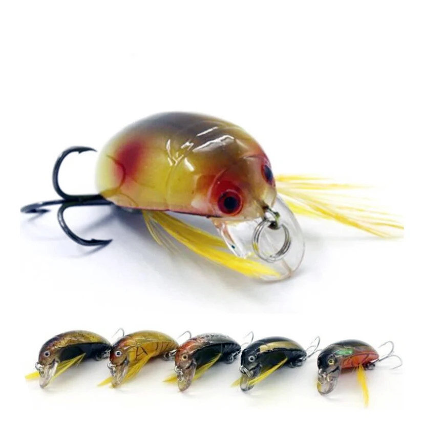 Hotsale 40mm 4g floating fishing beetle Cicada crankbait topwater Bug minnow lure