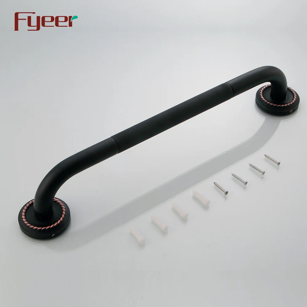 Fyeer черная серия аксессуары для ванной комнаты латунные противоскользящие безопасные