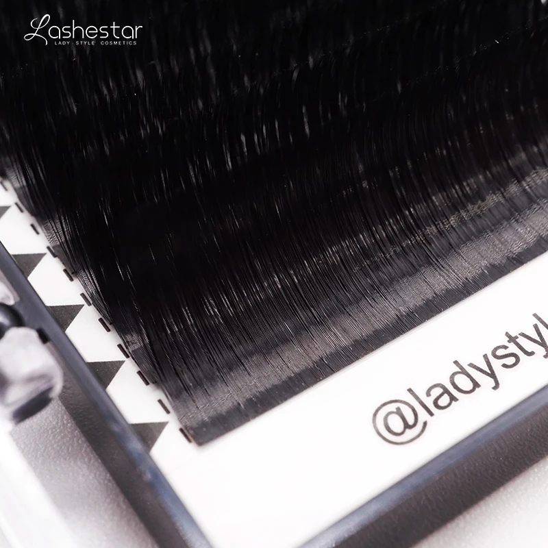 Lashestar Mega Volume Lashes 5-25mm Length 0.03mm Soft Matte Black Eyelash Extensions Natural Fluffy Cashmere Lashes