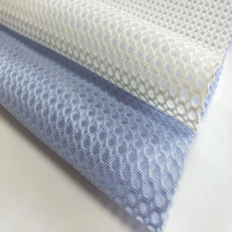 Material 3d Air Mesh Fabric for Running Shoes Thickness Breathable Polyester Plaid Jiangsu Tricot 100% Polyester Knitted 6D-08