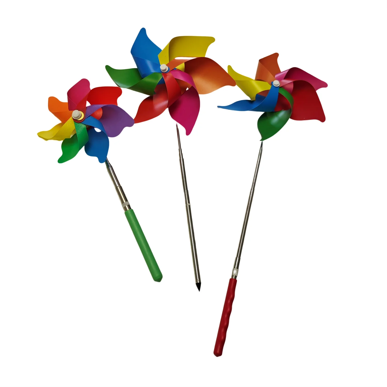 Custom stainless steel toys colorful small windmill