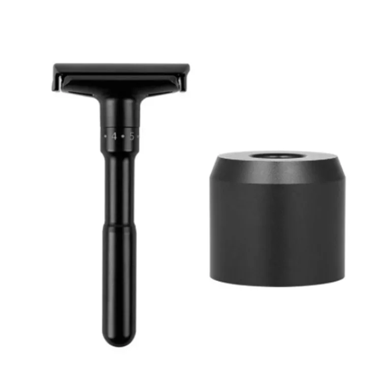 
New Hot Sell private label Adjustable Razors Mens Safety Double Edge Razor Black Classic Shaving Razor 