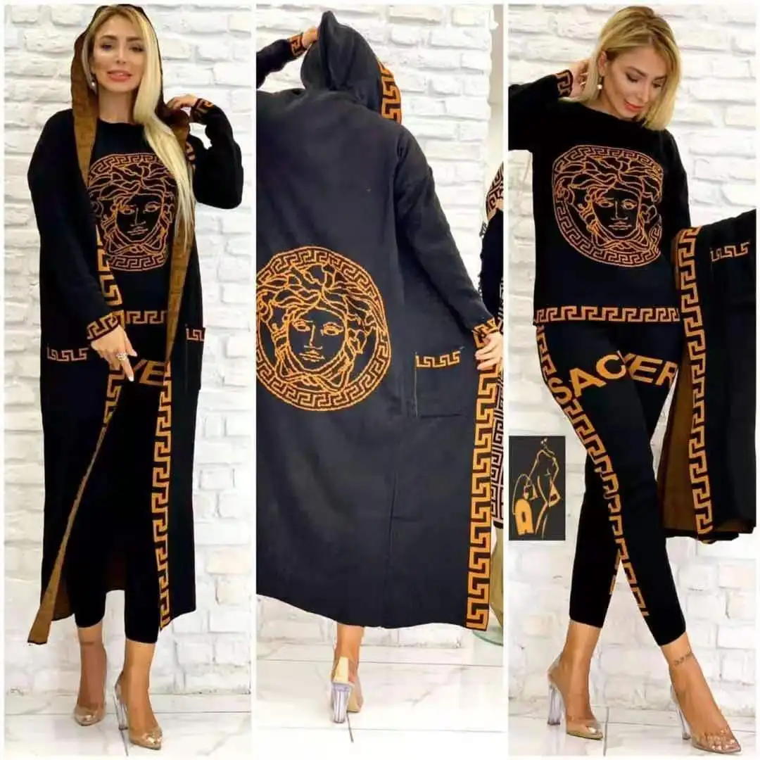 2021 Winter Track Suit for Women Fashion Solid Color Three Piece Set Ladies Suits Womens Suits