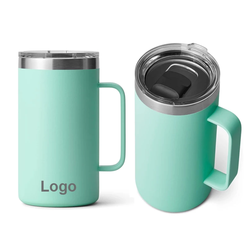 24oz Stainless Steel sublimation Tumbler Cup Custom Logo Water Bottle Thermos With Handle Double Wall Vacuum Coffee Mugs