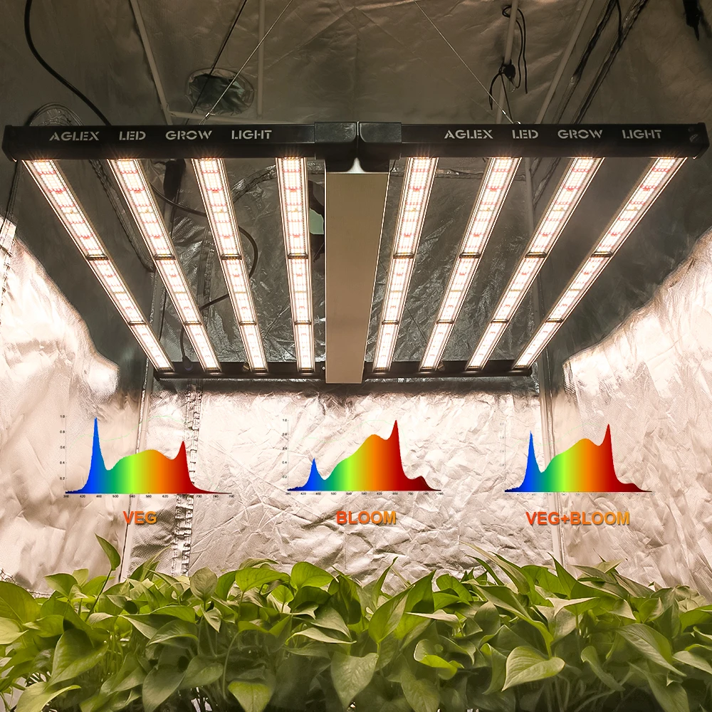 AGLEX High PPFD Waterproof Full Spectrum Led Grow Light Bar 1000w for Hydroponic Indoor Plants Equal Hps 1000w