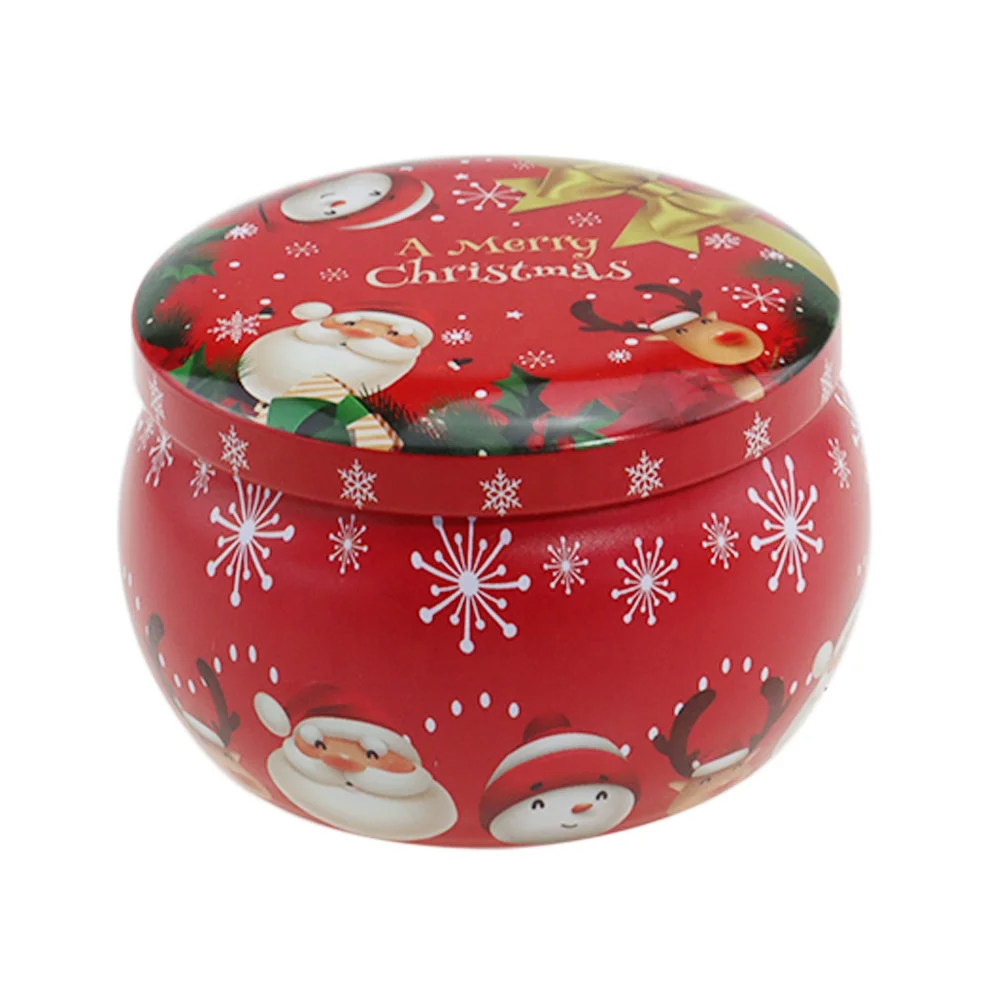 Christmas Empty Candle Making Tin Boxes /Bulk Children DIY Candle Box For Storage/ Christmas Candle Tin Cans  Candle Jar