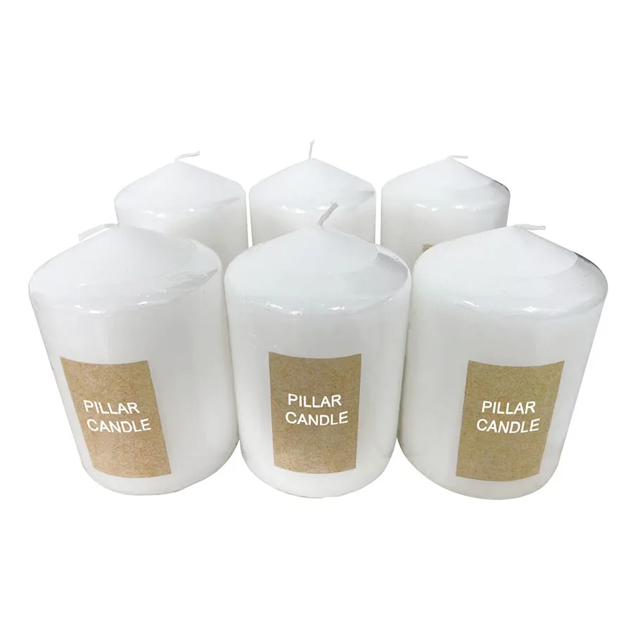 wholesale unscented big size candle 7 days decorative tall pillar candle