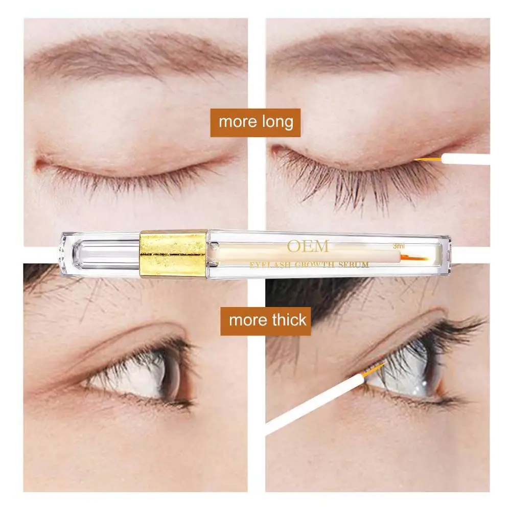 
OEM/ODM Private Label Pure Natural Organic Eyelash Growth Serum Lash Lift Oil For Eyelash Extension Enhancer Latiss Boite Cils 