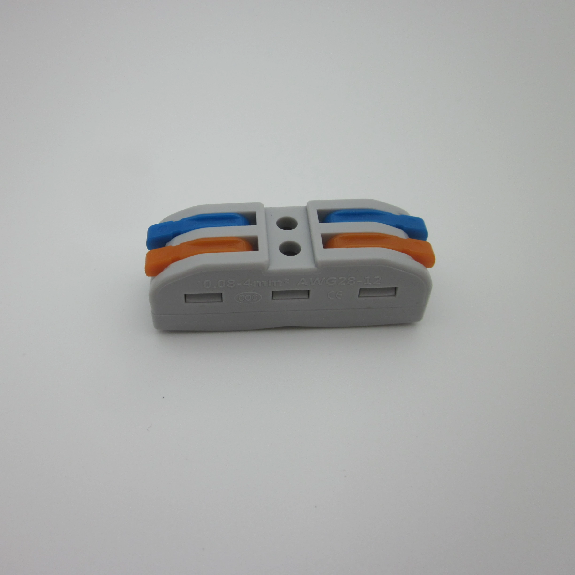 SPL-2   Wire to Wire connector  Colorful Button L N   2 Poles Conductor Compact Splicing Lever Nut Reusable 32A Big Current