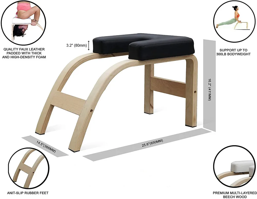 Caoxian Hi Home Yoga Inversion Bench Headstand Prop Upside Down Chair