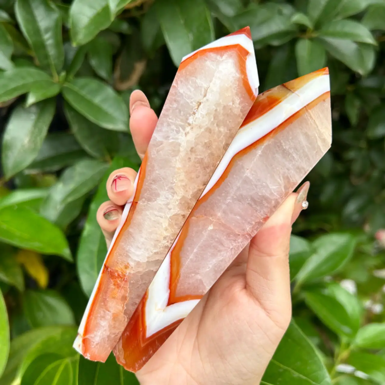 Wholesale Fanshi Natural Carnelian Scepter Crystal Wand Red Sick Agate Geode Polished Home Decor Feng Shui Mascot Crystal Crafts