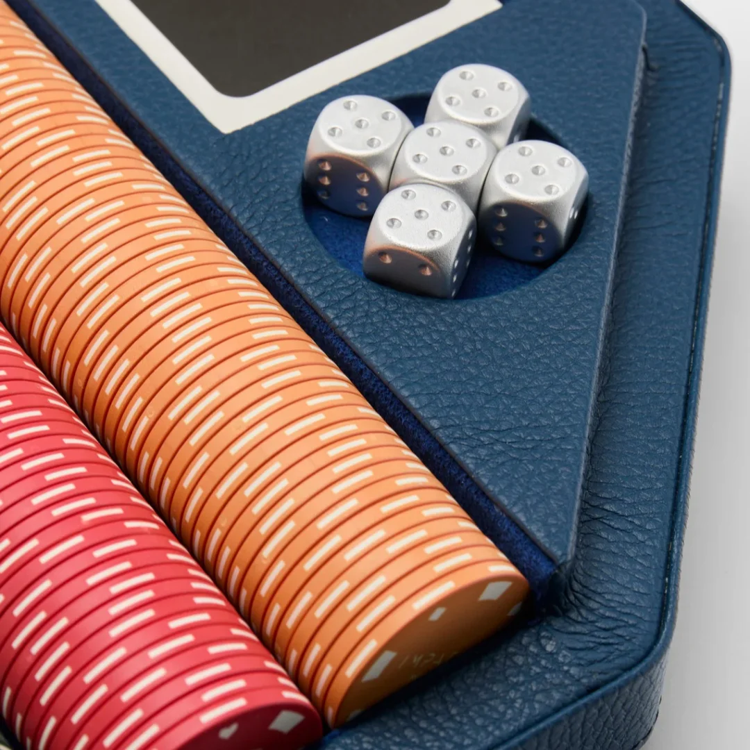 Personalized Custom logo 500-1000pcs Luxury Vegan Leather Poker Set case Chips Box Casino Accessories