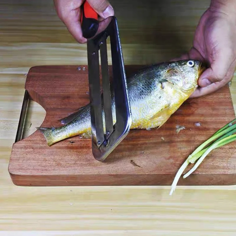 Многофункциональный нож для резки капусты лука двойное лезвие овощей нарезки рыбы очистки весы