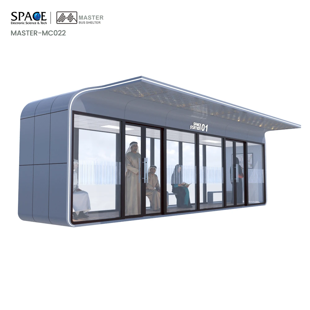 Premium Bus Stop Shelter with Cooling System and E-Display Bus Shelter