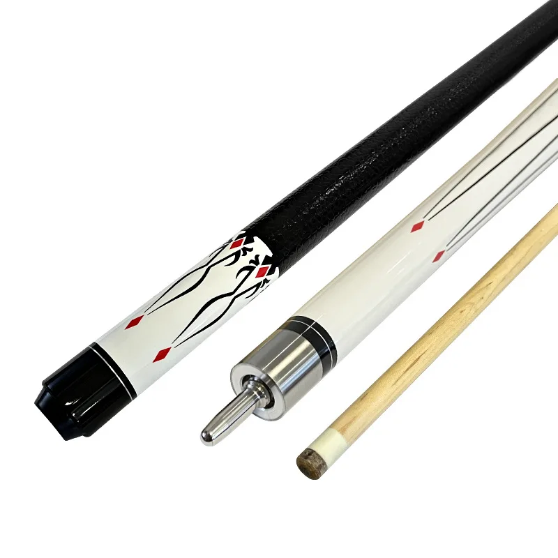 High-grade 1/2 split maple 147cm pool cue with 13mm tip