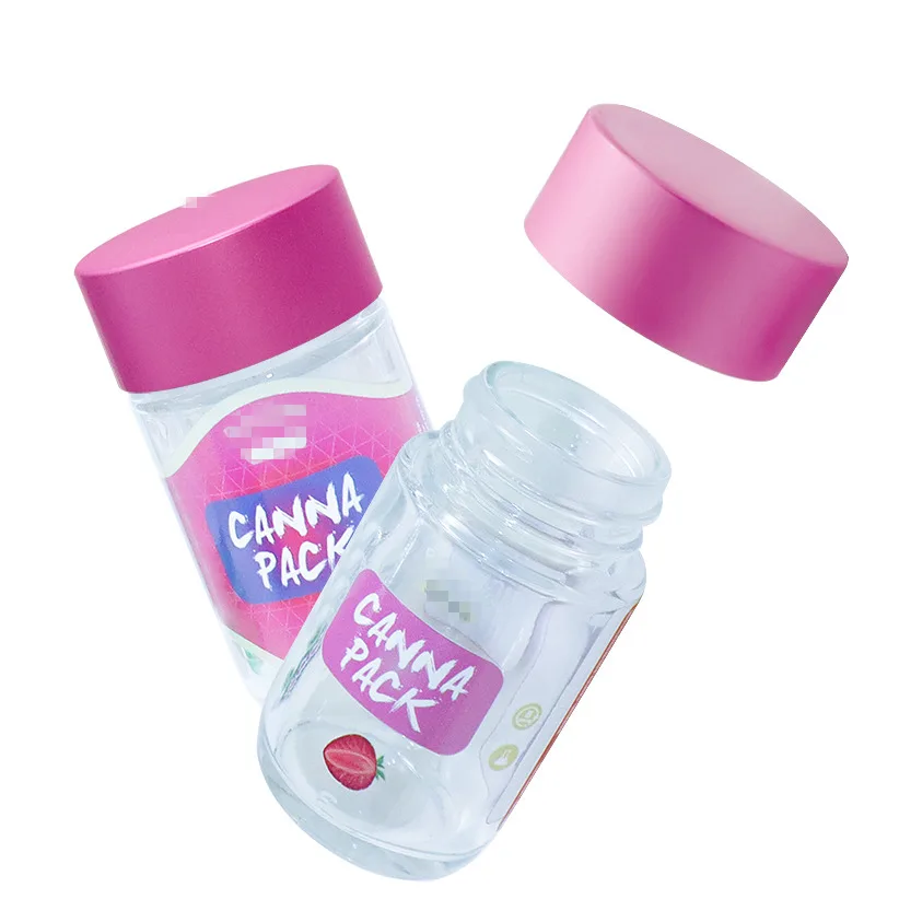 custom label design baby infused  glass jar 5 pack pre packaging baby proof  glass bottle  packaging container