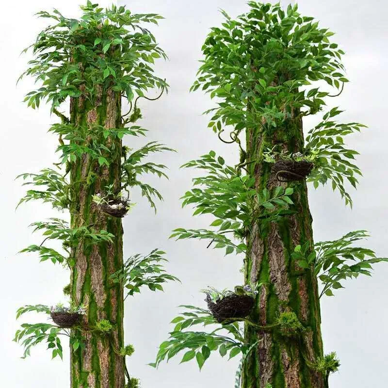 V-3024 Factory Directly High Simulation Artificial Tree Bark With Moss