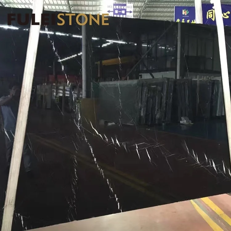Good Price Nero Marquina Black Marble Slab