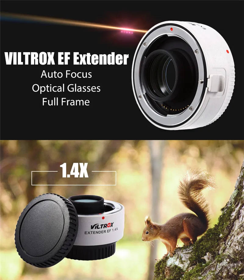  Удлинитель объектива Viltrox EF 1.4X для зеркальной камеры Canon 1.4x EOS & 70-200 мм 5D3 5D2 700D