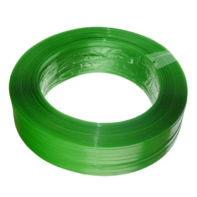 Waterproof green embossed new plastic packaging strapping pet strap scrap
