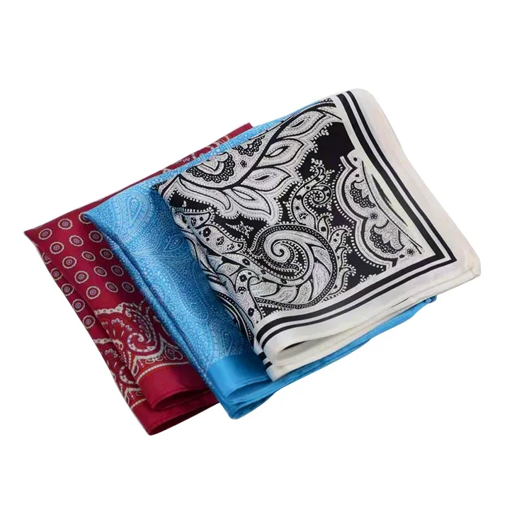 Распродажа, мужские квадраты из 100% шелка с вязаными краями и принтом