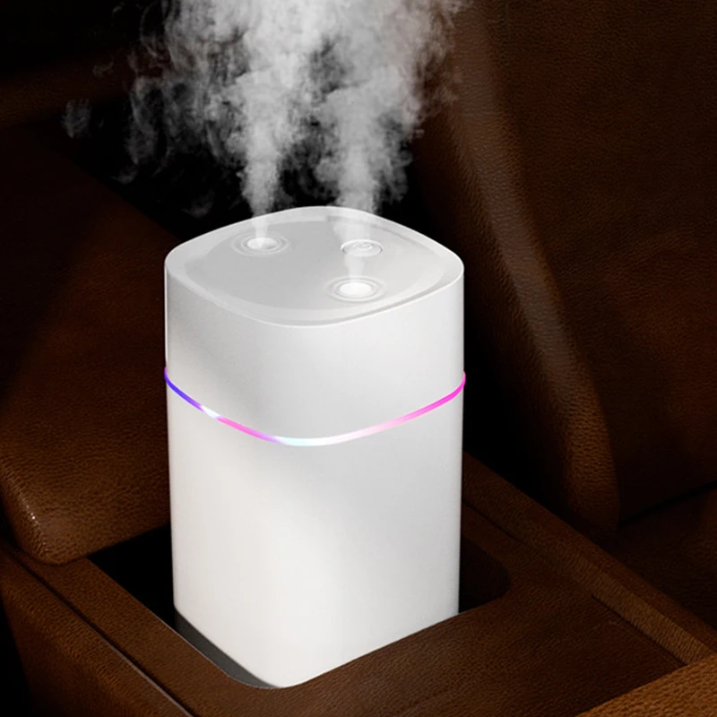 600ml Air Humidifier mini  Portable Air Aromatherapy Oil Diffuser USB Atomizer double Spray With Colorful Humidifier
