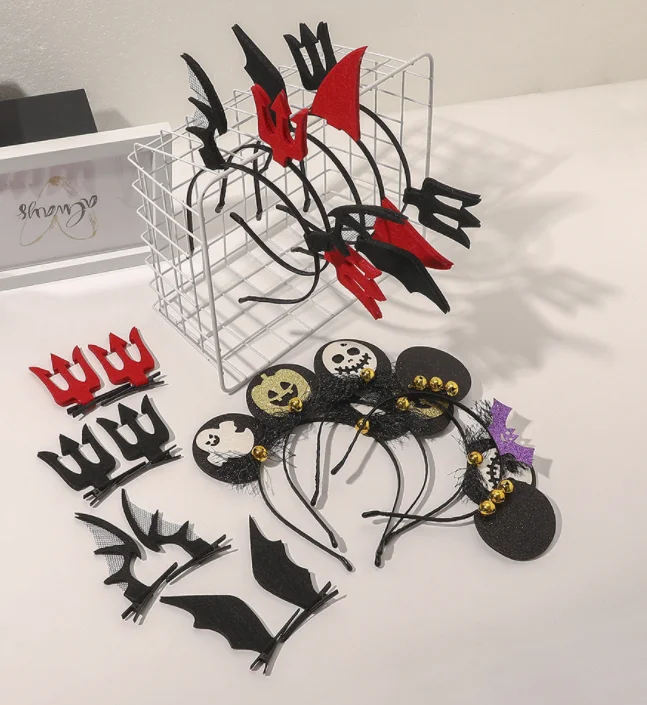 Fancy Dress Ball Duckbill Clip Devil Horn Headband Hair Clips Halloween Hair Accessories For Kids Set
