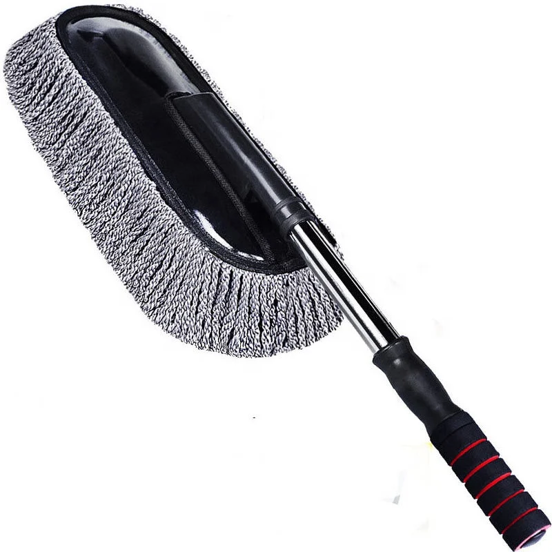 Telescopic Handle Multifunctional Dust Removal Car Washing Brush Nanofiber Car Washing Cleaning Dust Removal Car Cleaning Mop