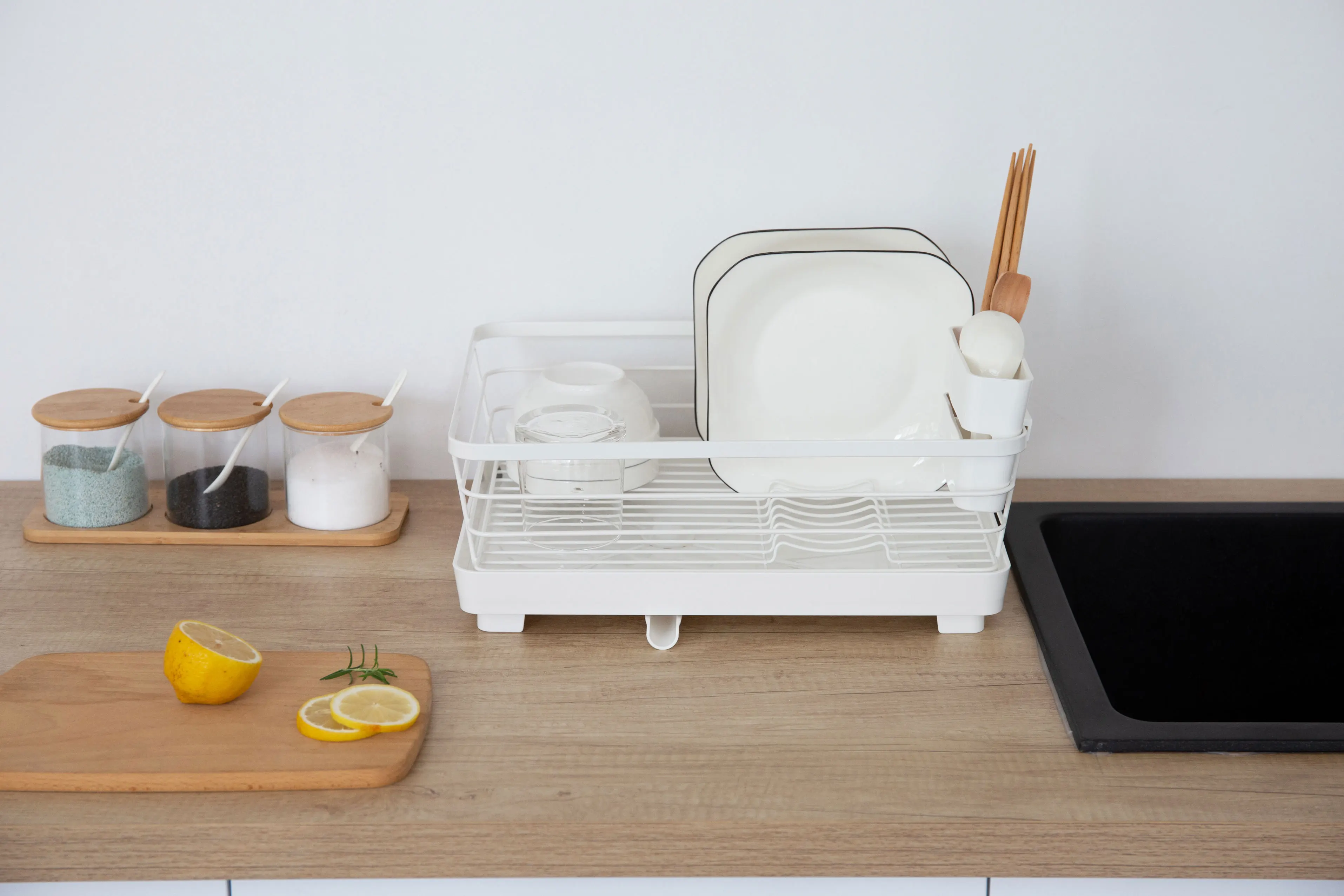 
Bowl Stand Dish Rack Over Sink Kitchen Utensil Shelf Rack/Cutlery Stand 