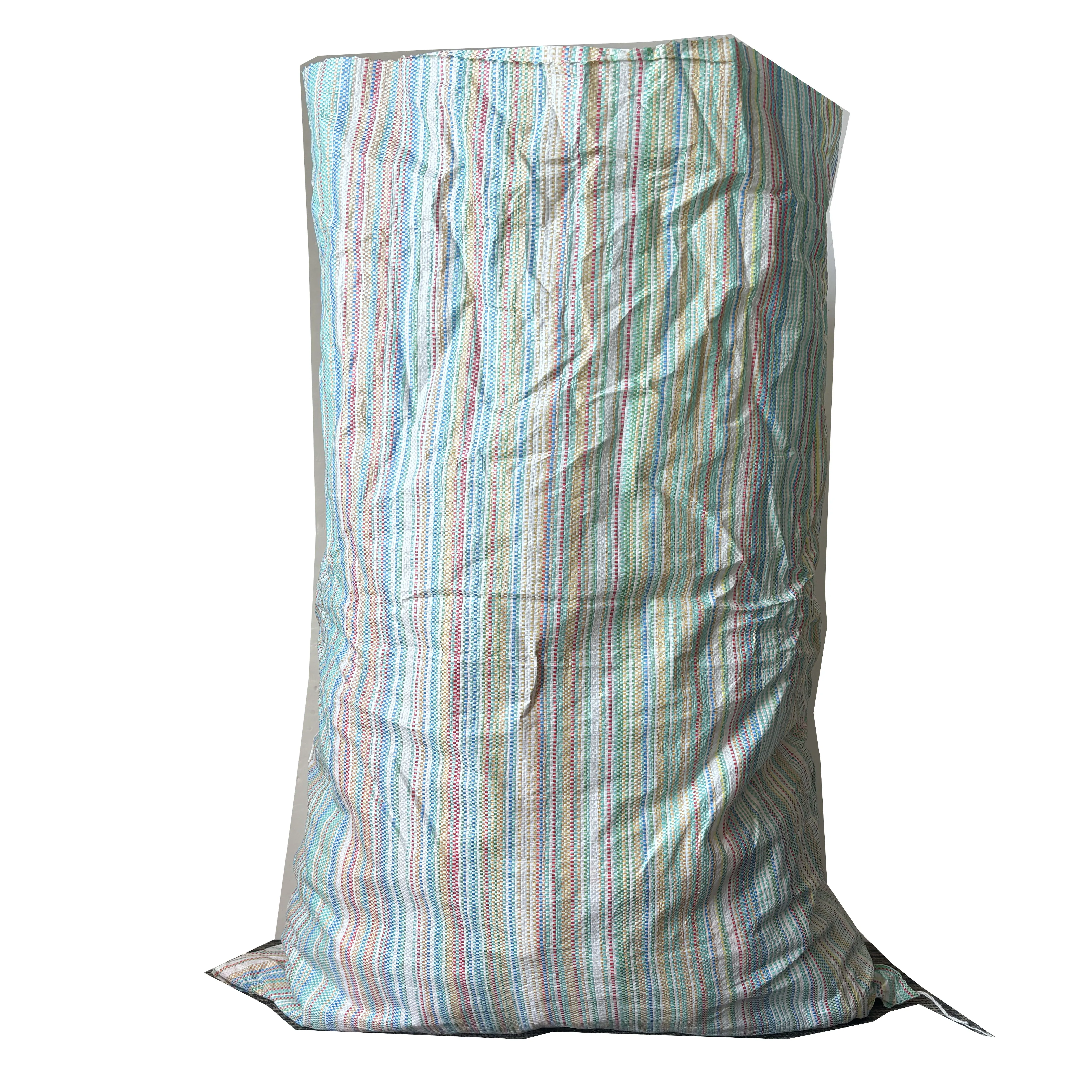 Export to Brazil 25kg 50kg polypropylene PP Woven bags Packaging For Construction Scrap Material Garbage Rice seed feed
