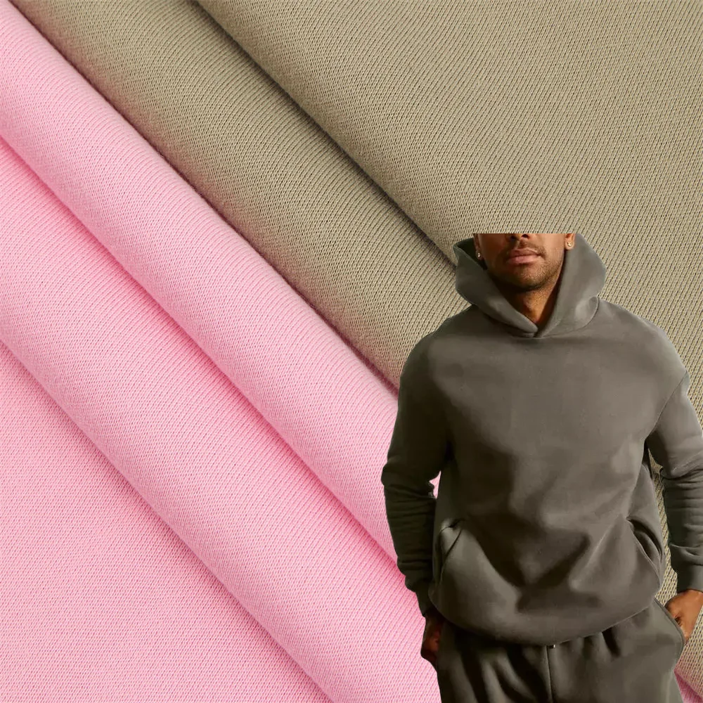 400 GSM Polyester French terry Knit Fabric 100 Polyester Fabric for Sweater Suit Hoodies Clothing