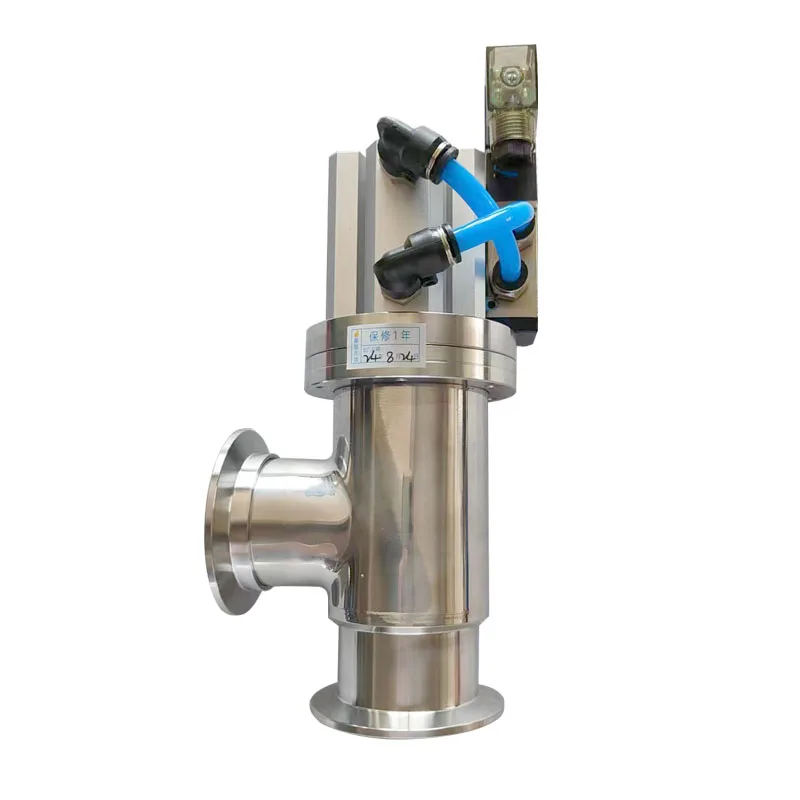 24V Stainless Steel Flapper Valve KF50 Pneumatic Vacuum Angle Valve