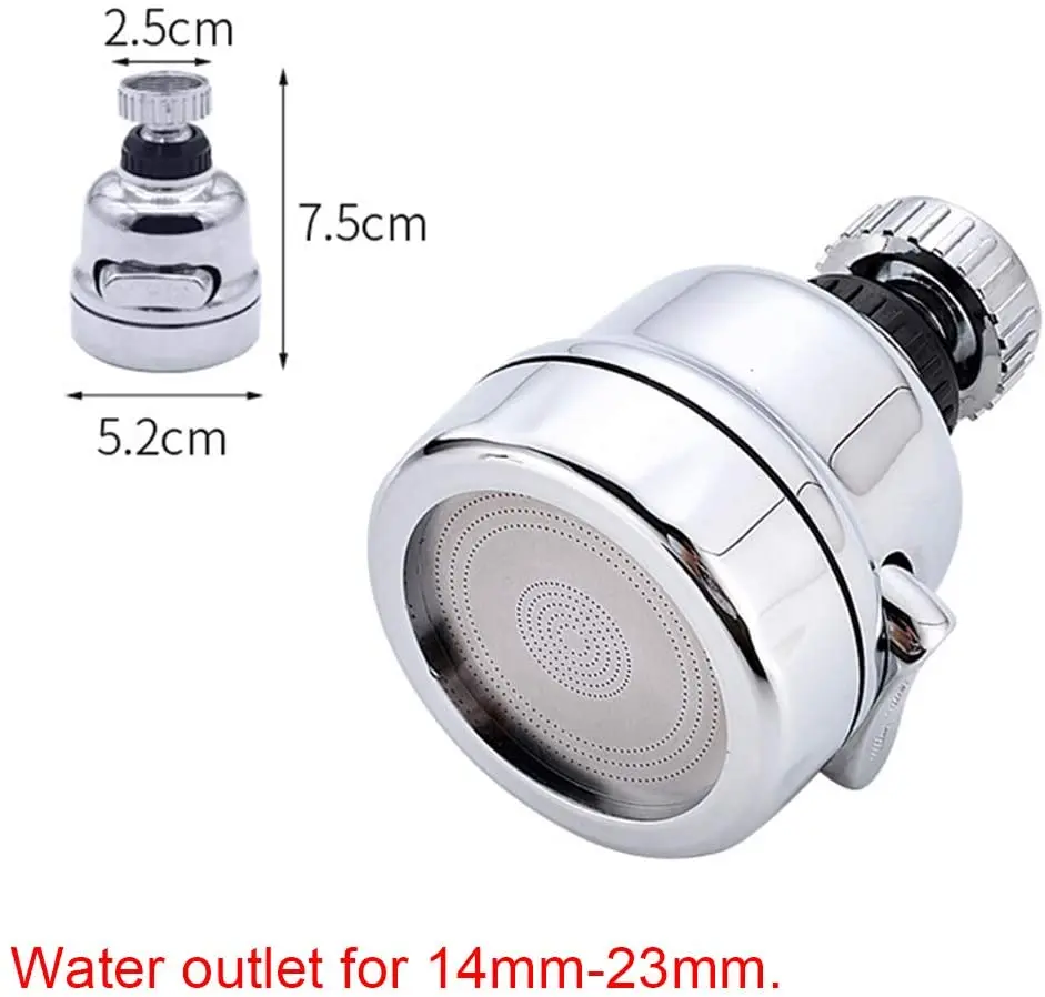 Sliver 360 Degree Swivel  3 spray Kitchen Sink Faucet Aerator Tap Aerator Faucet Nozzle