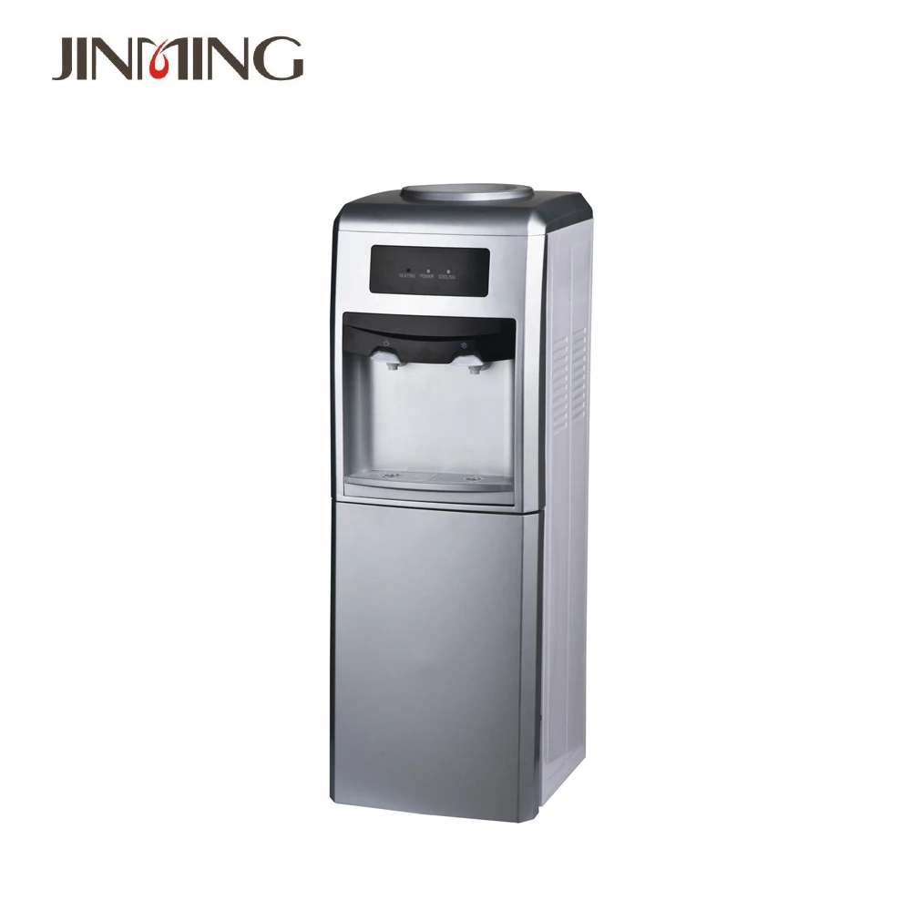 JINMING hot cold water dispenser Vertical water dispenser compressor cooling  free standing  water cooler with storage cabinet