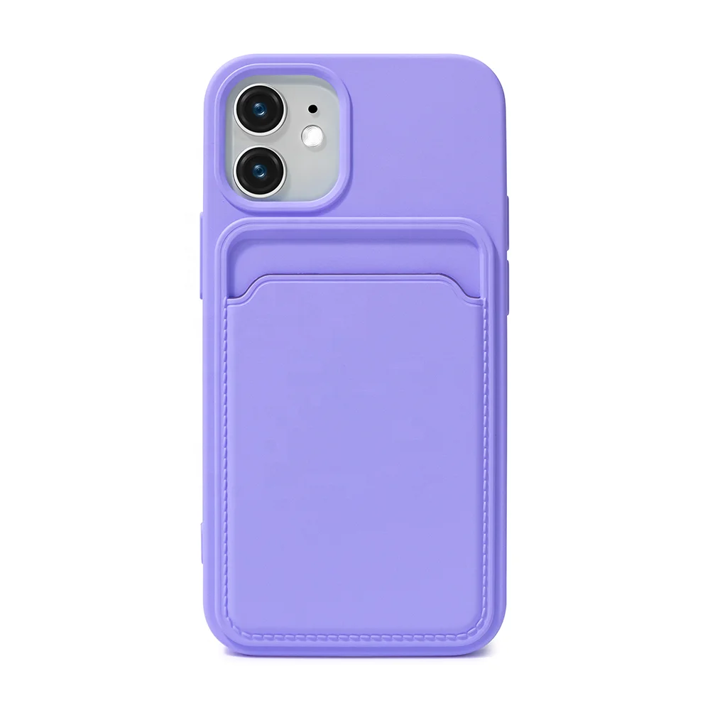 Luxury Quality soft TPU silicon cover mobile phone bags & cases for IPhone with ID Credit bank card holder