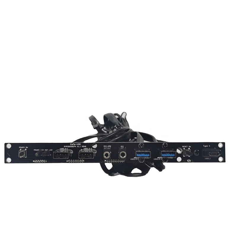 Front Panel Dual USB3.0 Dual USB2.0 USB 3.1 HD AUDIO+ SW computer case front panel cable