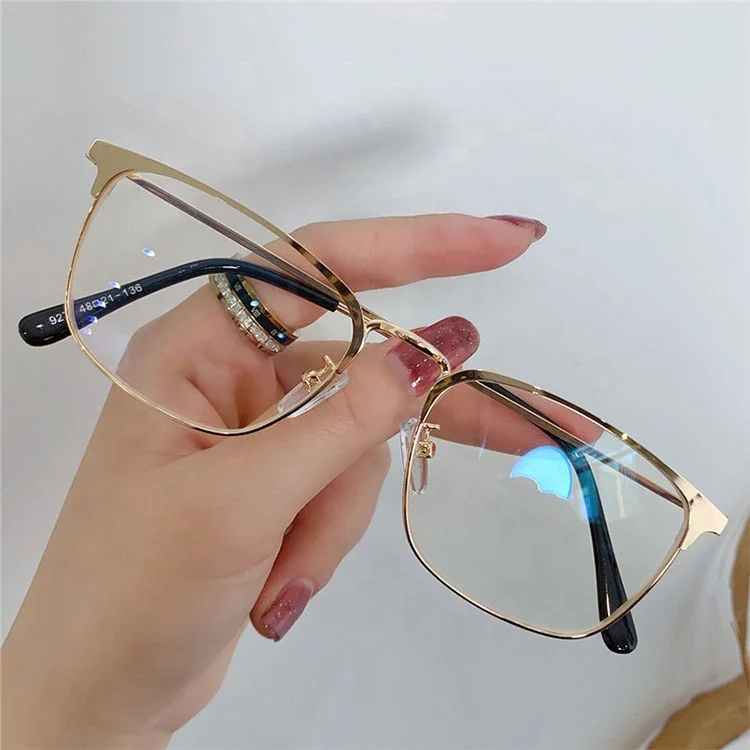2022 металлические квадратные мужские деловые очки защитные очки для компьютера с защитой от синего света