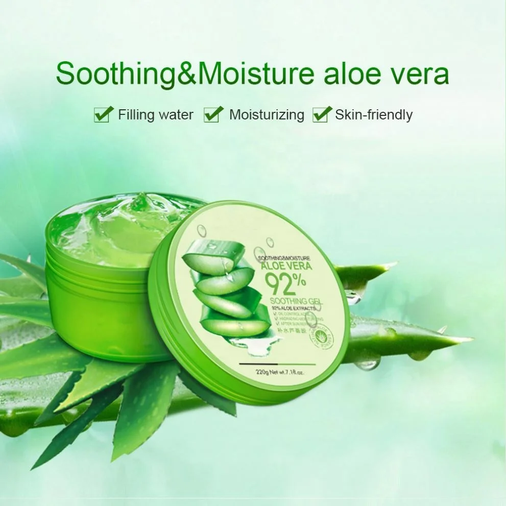 220g Professional Manufacturer Aloe Vera Gel 92% Herbal Natural Anti Acne Face Creams