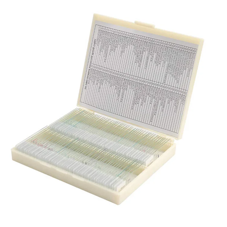 
Prepared glass biology histology teaching slides for student learning on microscope 
