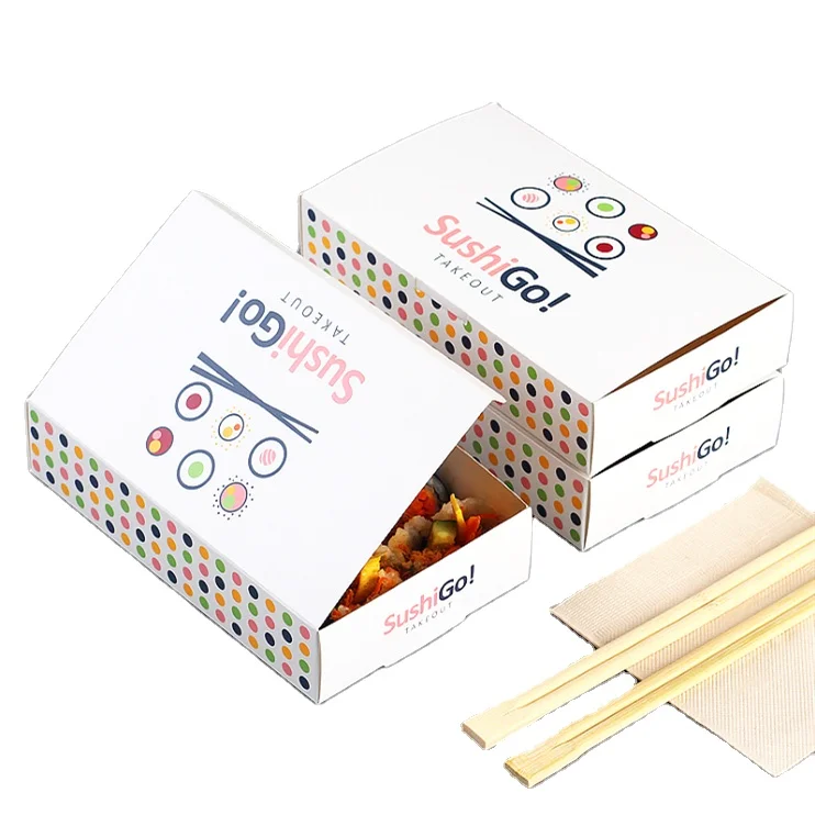 New takeout wrapping sushi boxes
