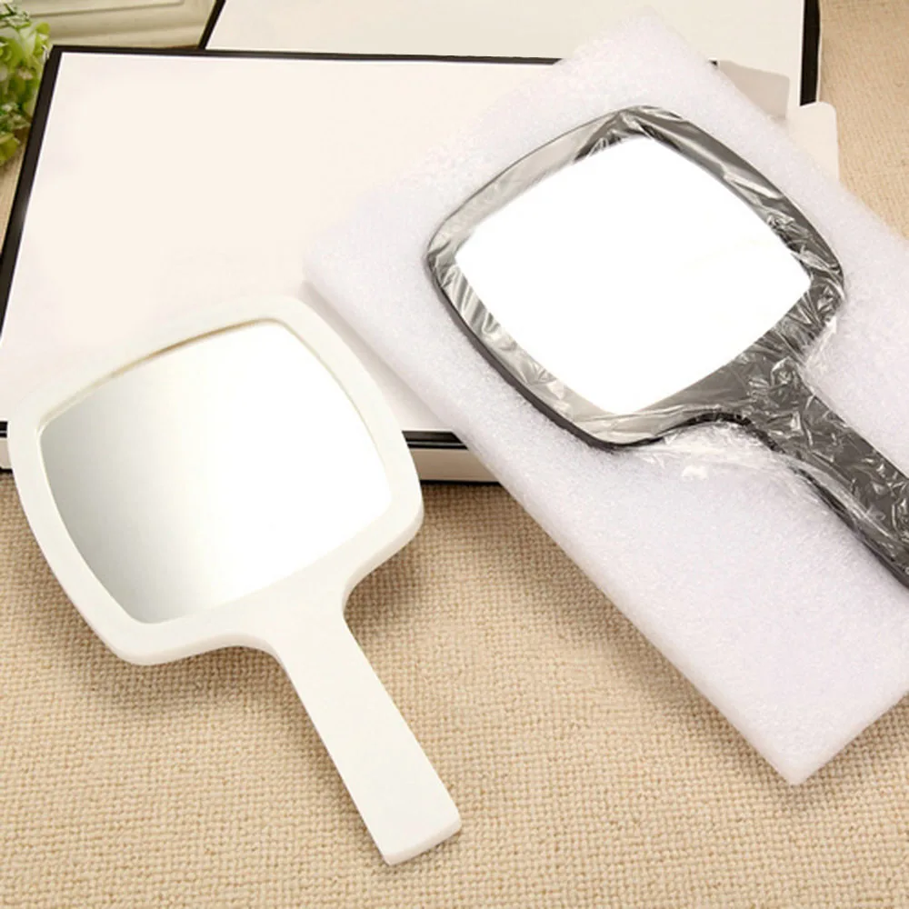 Acrylic Handheld Mirror All-round Makeup Mirror 4.6* 4.5 inches silver-plated Cosmetic Mirror Stand home decor