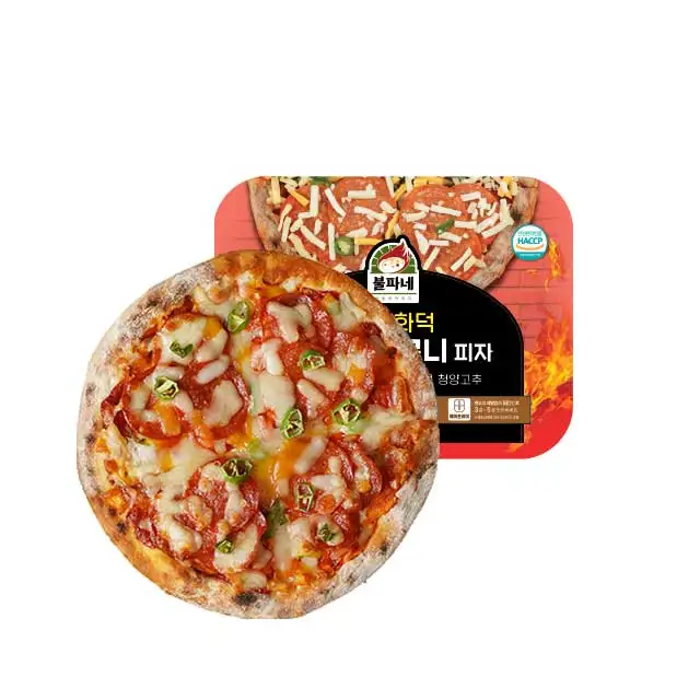 Хит продаж, замороженная пицца, 310 г, Сделано в Корее, огненный горшок, пицца ручной работы круглой формы для резки пиццы