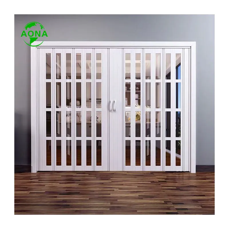 China Manufacturer Generous PVC Sliding Accordion Doors Beautiful Design PVC Folding Door With Lock