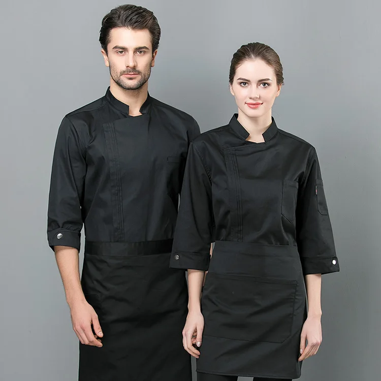Summer Men and Women chef Jackets Comfortable Breathable Kitchen Chef Hotel Restaurant Cafe Catering Chef Waiter Workwear shirt