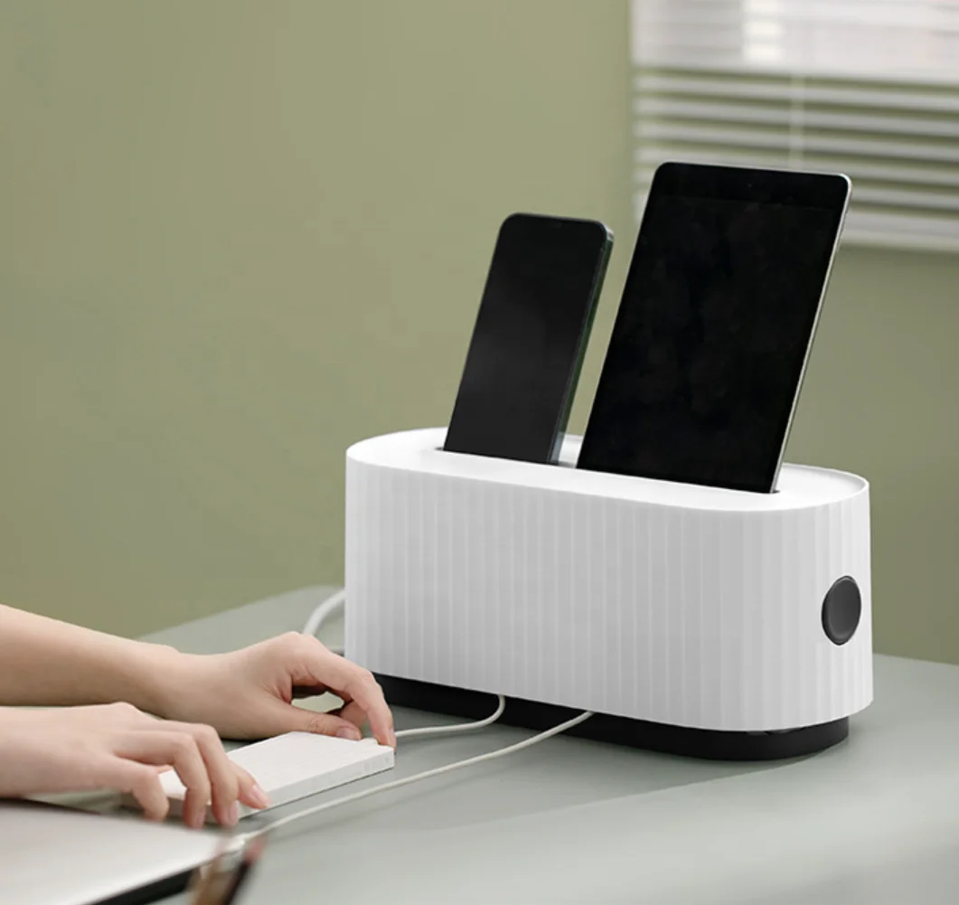 Best Selling USB Cable Management Box Plastic Desktop Drawer Organizers Electric Socket Data Cord Wire Storage Desktop Organizer