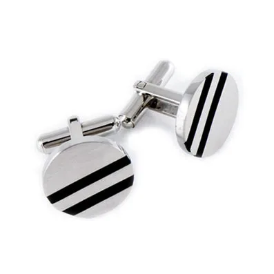 
Custom Enamel Stainless Steel Round Cufflinks 